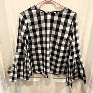 Sunday in Brooklyn Check Poplin Top‎ Anthropologie Medium
